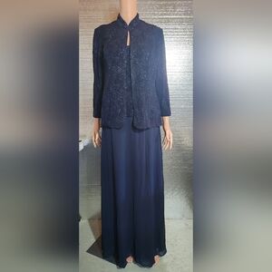Beautiful Navy Alex Evenings Mother of the Bride Dress